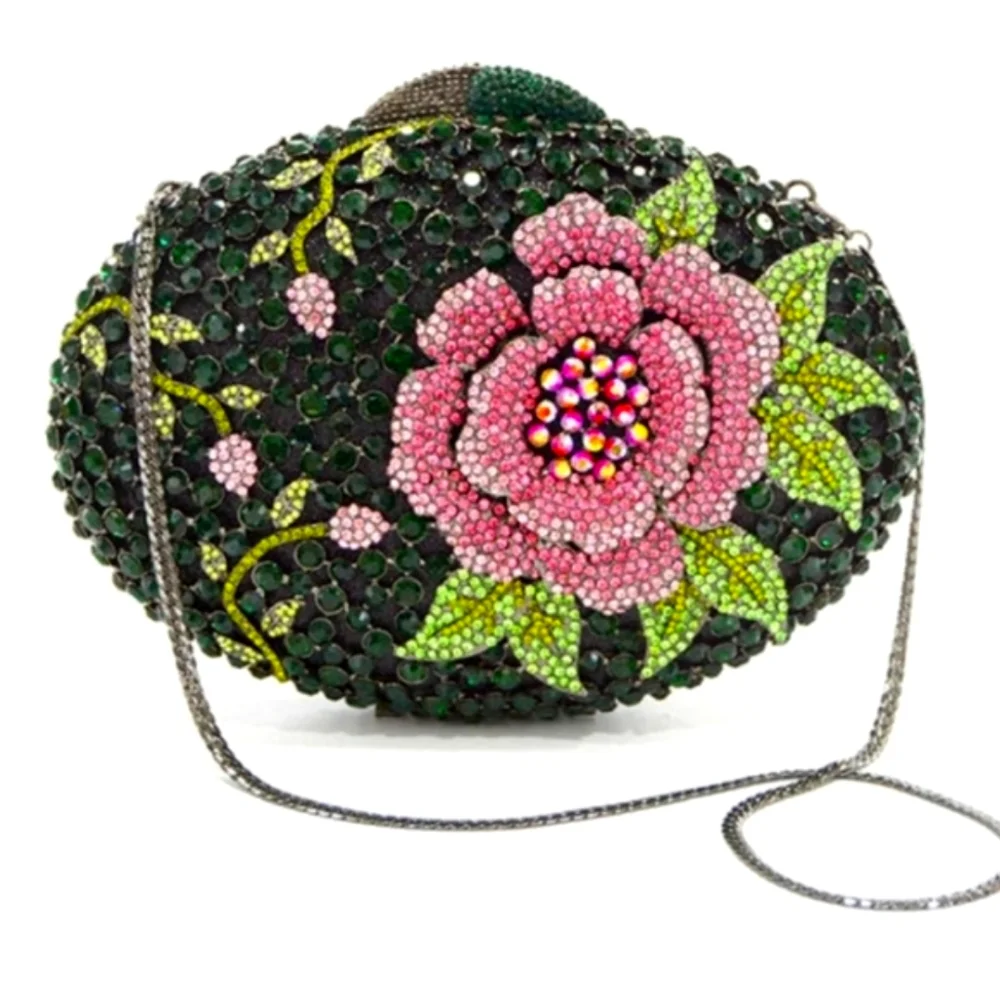 🌹 NWT  Crystals Clutch   *Minaudiere. in box.